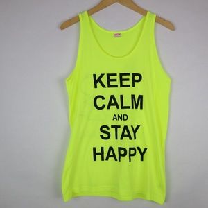 🌼4 for $20 Keep Calm and Stay Happy Tank Top
